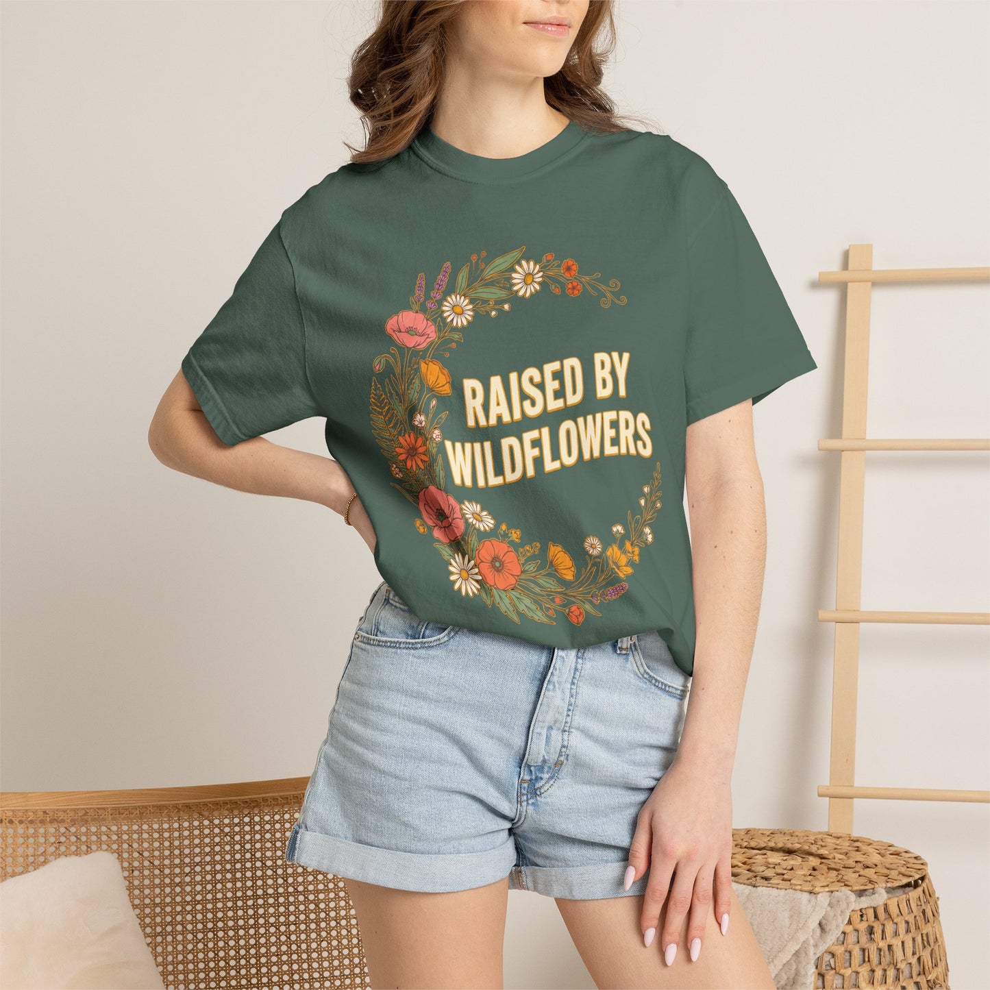 Raised by Wildflowers Botanical Graphic Tee