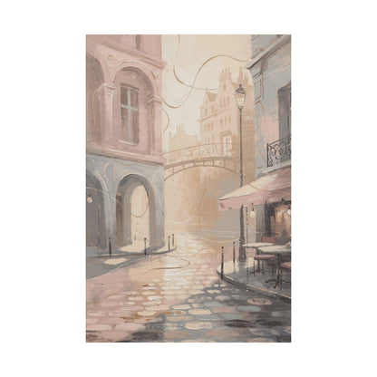 Morning Light Over a Paris Café Terrace (Canvas)