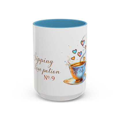 Sipping Love Potion No. 9 - Elegant Valentine Mug (11oz, 15oz)