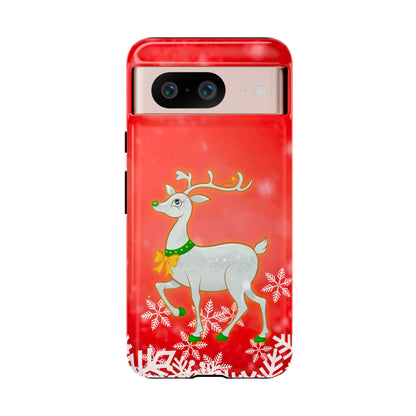 Festive Reindeer No.3 – Santa Hat with Holiday Lights Design for iPhone, Samsung & Google Models