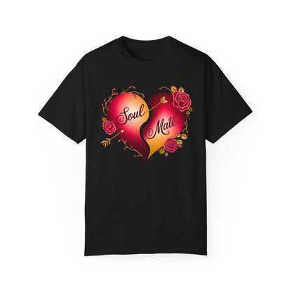 Comfort Colors 1717 Unisex Garment-Dyed T-shirt - "Soul Mate" Couple’s T-Shirts – Romantic Matching Valentine’s Day Gift