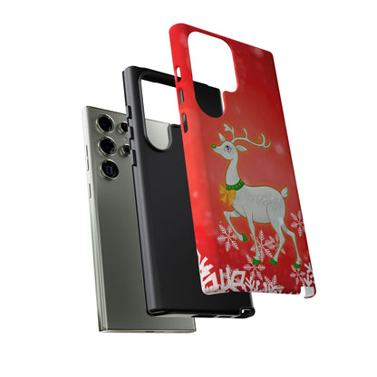 Festive Reindeer No.3 – Santa Hat with Holiday Lights Design for iPhone, Samsung & Google Models
