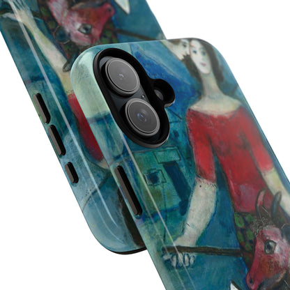 Tough Phone Case for iPhone, Samsung and Google Pixel - Chagall, The Angel and the Reader (1930)