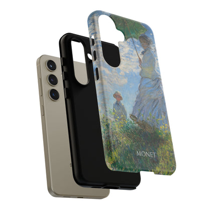 Tough Phone Case for iPhone, Samsung and Google Pixel - Monet, Woman with a Parasol - Madame Monet and Her Son (1875)