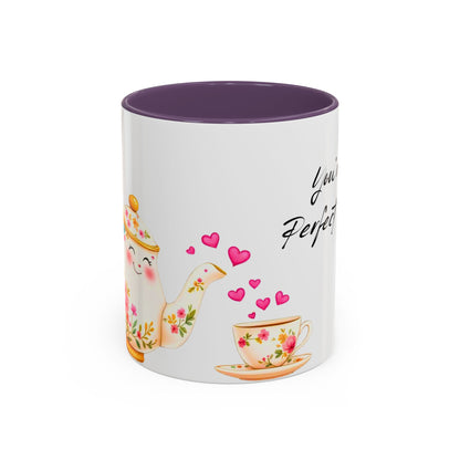 You're My Perfect Blend - Floral Accent Ceramic Mug (11oz, 15oz)