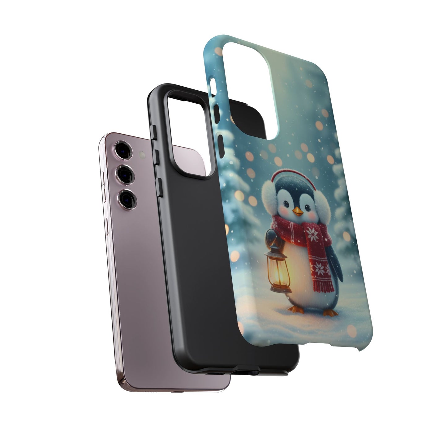 Christmas Snuggles Penguin Phone Case