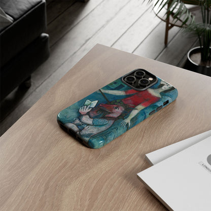 Tough Phone Case for iPhone, Samsung and Google Pixel - Chagall, The Angel and the Reader (1930)