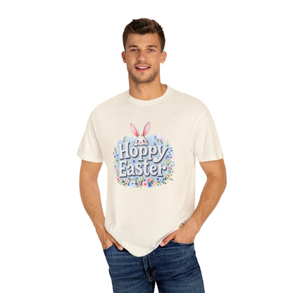 Comfort Colors 1717 Unisex Garment-Dyed T-shirt - Hoppy Easter Bunny Peek