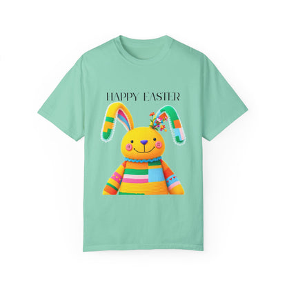 Comfort Colors 1717 Unisex Garment-Dyed T-shirt - Patchwork Bunny Bliss – Knitted Toy Happy Easter