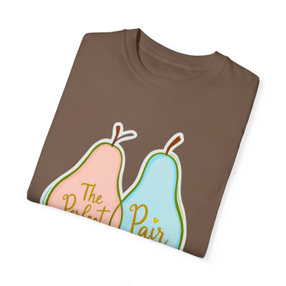 Comfort Colors 1717 Unisex Garment-Dyed T-shirt - "The Perfect Pair" Cute Pear-Themed Design (v1)