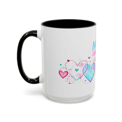 Mon amour/Pour toujours Valentine's Day Mug Set– Romantic French Gift for Couples [1 of 2] (11oz, 15oz)