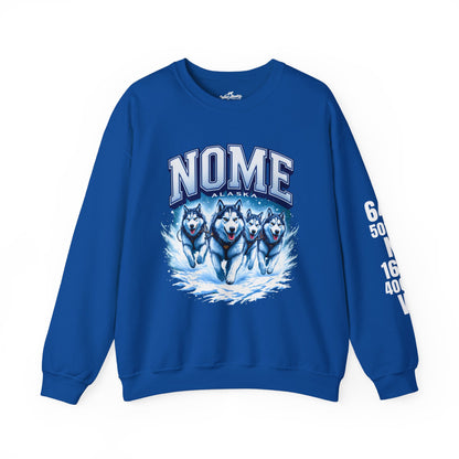 Nome Huskies Cotton Crewneck Sweatshirt | Wild Alaska Series Edition 🐺❄️
