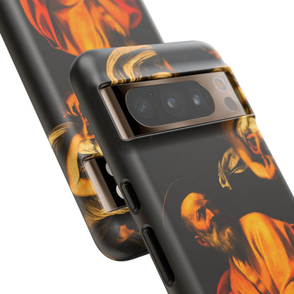 Tough Phone Case for iPhone, Samsung and Google Pixel - Caravaggio, Inspiration of St. Matthew (1602)
