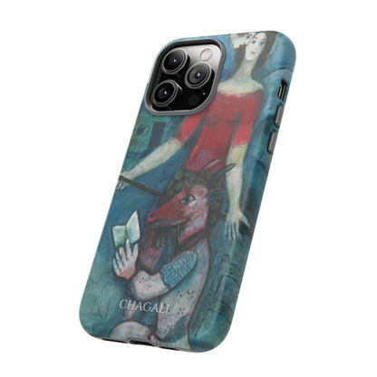 Tough Phone Case for iPhone, Samsung and Google Pixel - Chagall, The Angel and the Reader (1930)