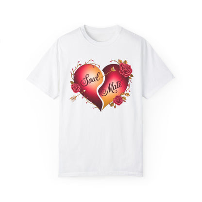 Comfort Colors 1717 Unisex Garment-Dyed T-shirt - "Soul Mate" Couple’s T-Shirts – Romantic Matching Valentine’s Day Gift