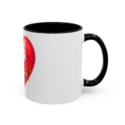 Adorable White Kitten Valentine's Day Mug – Cute & Romantic Gift (11oz)