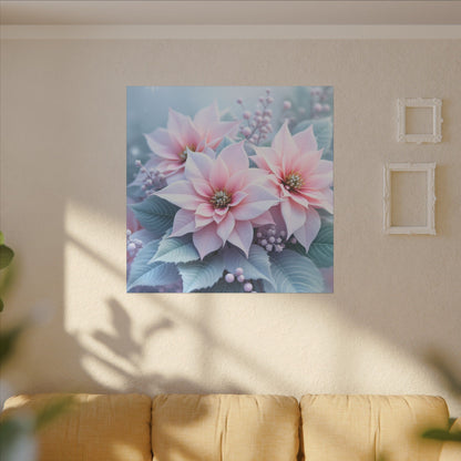 Sérénité hivernale : fleurs givrées dans un pays des merveilles hivernal