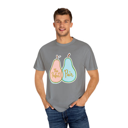 Comfort Colors 1717 Unisex Garment-Dyed T-shirt - "The Perfect Pair" Cute Pear-Themed Design (v1)