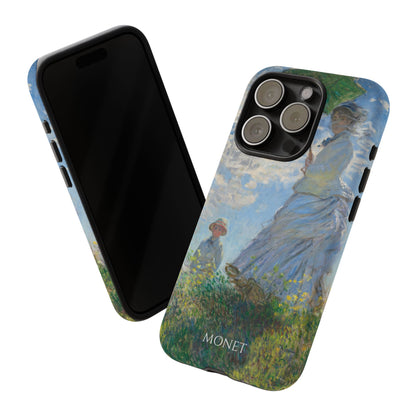 Tough Phone Case for iPhone, Samsung and Google Pixel - Monet, Woman with a Parasol - Madame Monet and Her Son (1875)