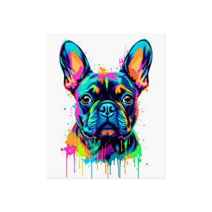 Neon Drip French Bulldog - Vibrant Pop Art