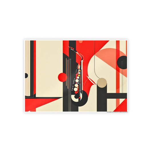 Jazz-Inspired Glossy Poster Art | Abstract Donna IV
