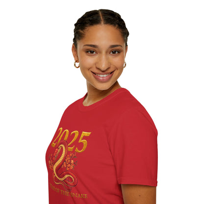Gildan 64000 Unisex Softstyle Short-sleeve Tee | 2025 Year of the Snake Chinese New Year Design