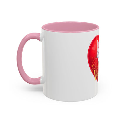 Adorable White Kitten Valentine's Day Mug – Cute & Romantic Gift (11oz)