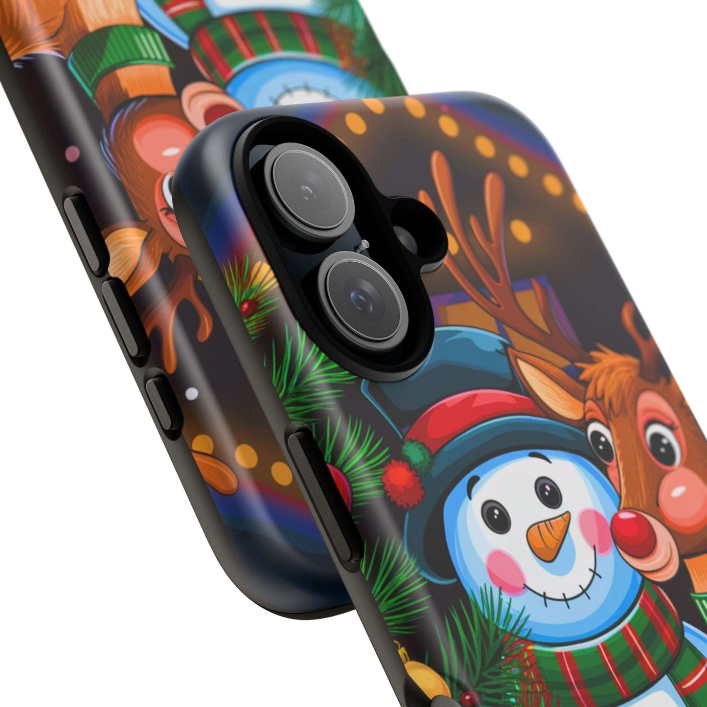 Festive Snowman and Reindeer Christmas Phone Case