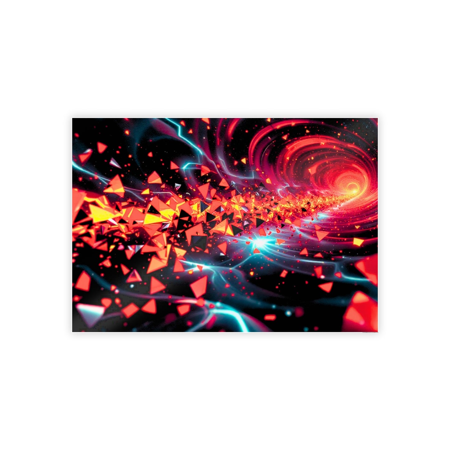 Jazz-Inspired Glossy Poster Art | Spanish Key Fractals
