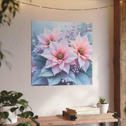 Sérénité hivernale : fleurs givrées dans un pays des merveilles hivernal
