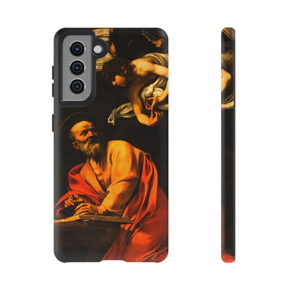 Tough Phone Case for iPhone, Samsung and Google Pixel - Caravaggio, Inspiration of St. Matthew (1602)