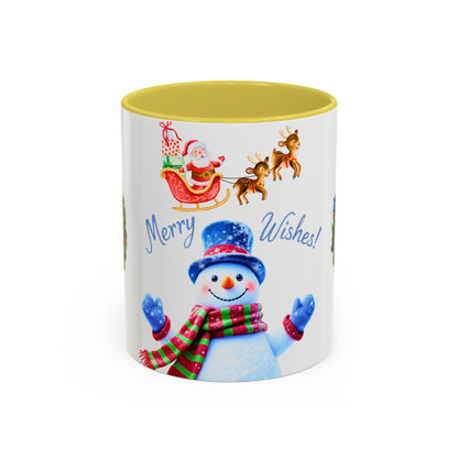 Merry Wishes Snowman Mug