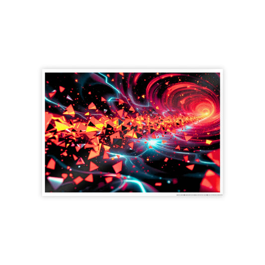 Jazz-Inspired Glossy Poster Art | Spanish Key Fractals