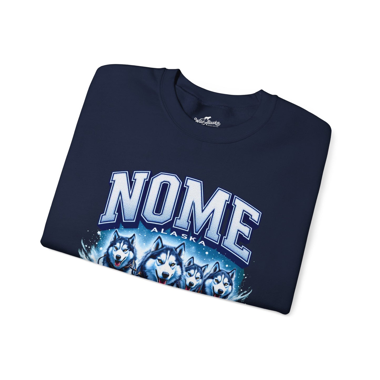 Nome Huskies Cotton Crewneck Sweatshirt | Wild Alaska Series Edition 🐺❄️