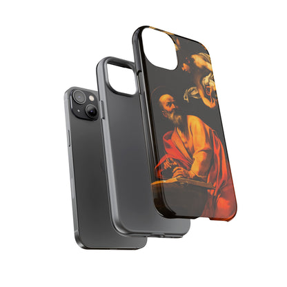 Tough Phone Case for iPhone, Samsung and Google Pixel - Caravaggio, Inspiration of St. Matthew (1602)