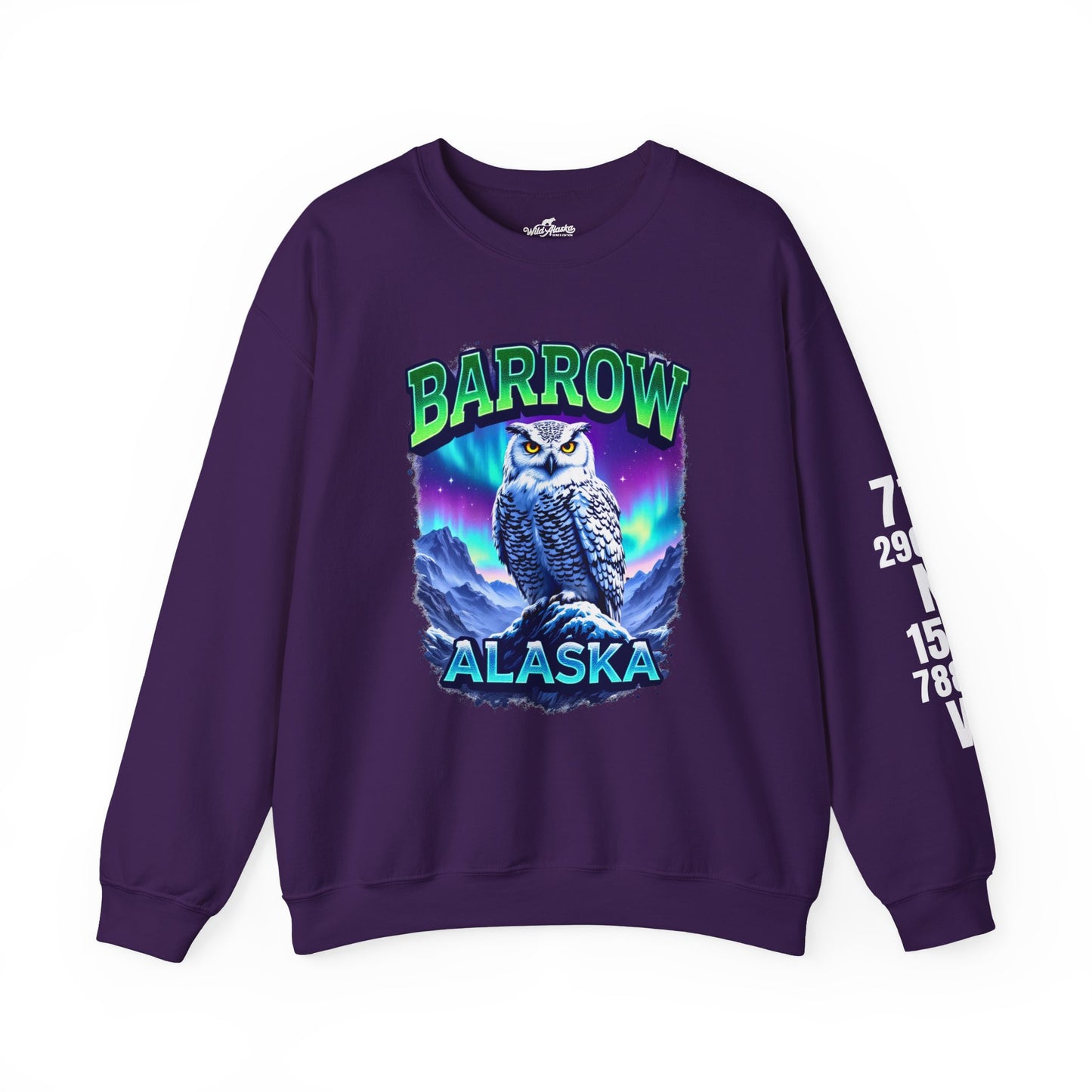 Barrow Owl Cotton Crewneck Sweatshirt | Wild Alaska Series Edition 🦅🇨🇦