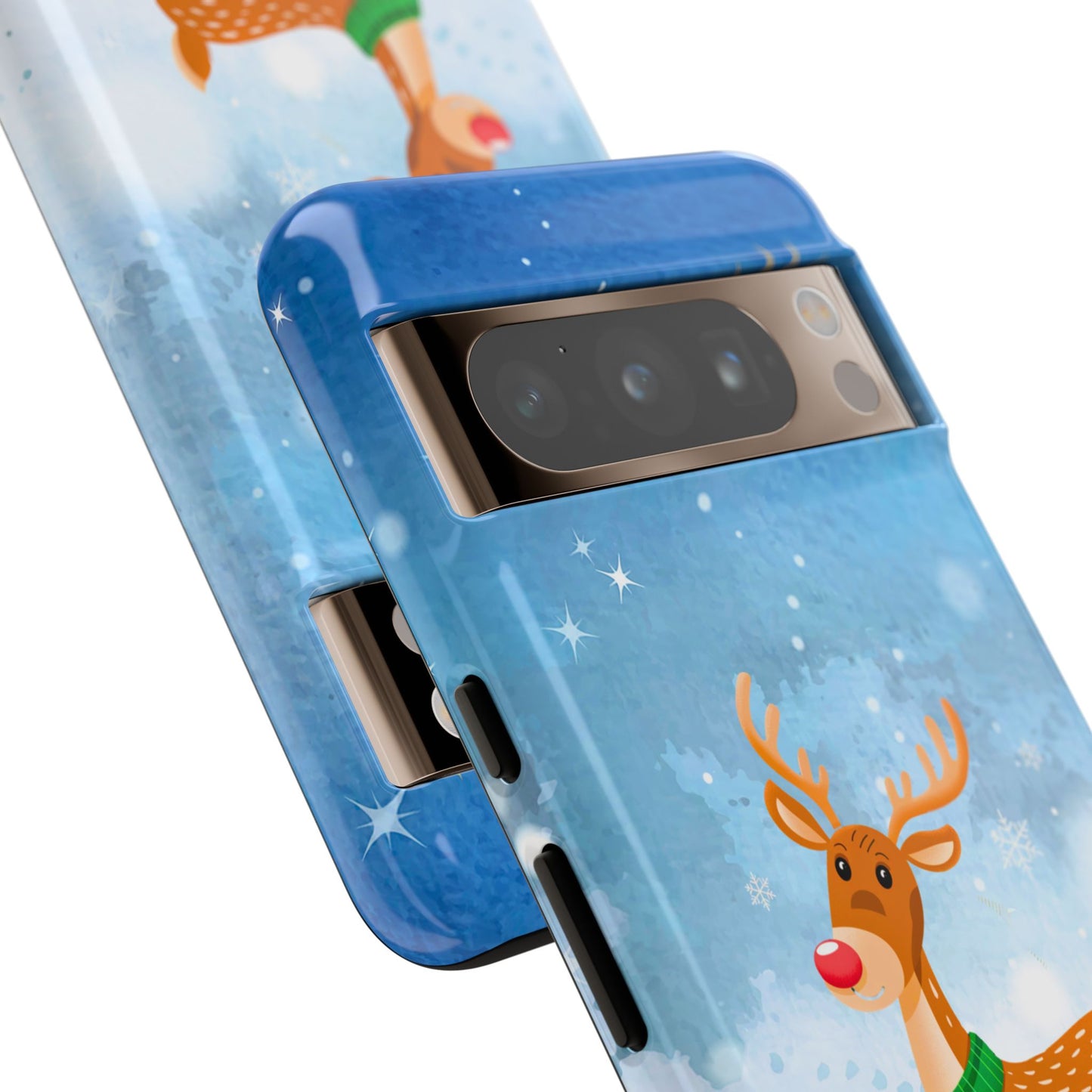 Festive Reindeer No.2 – Santa Hat with Holiday Lights Design for iPhone, Samsung & Google Models