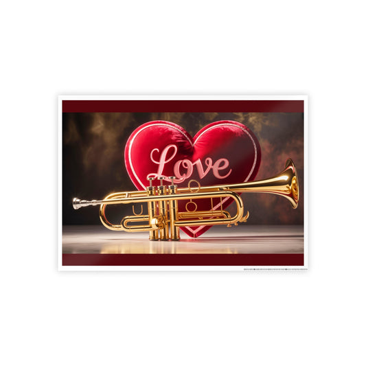Jazz-Inspired Glossy Poster Art | Valentine Echoes I