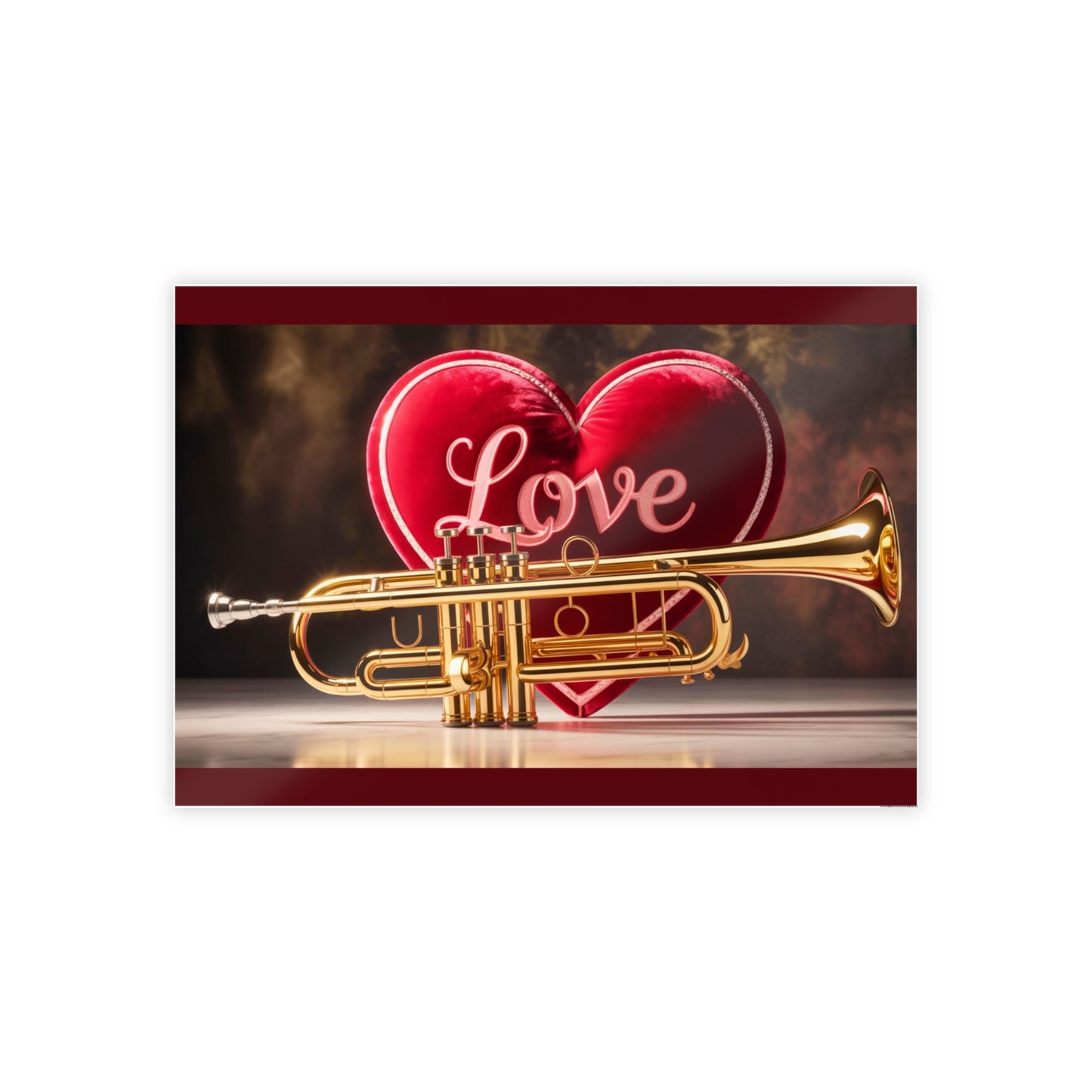 Jazz-Inspired Glossy Poster Art | Valentine Echoes I