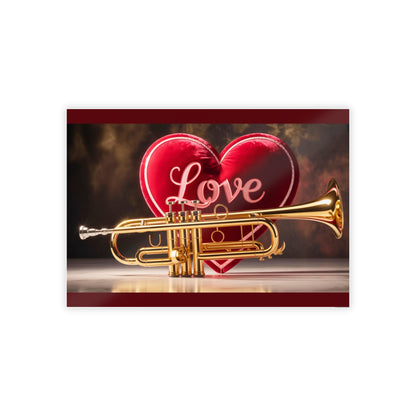 Jazz-Inspired Glossy Poster Art | Valentine Echoes I