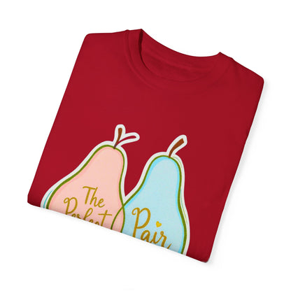 Comfort Colors 1717 Unisex Garment-Dyed T-shirt - "The Perfect Pair" Cute Pear-Themed Design (v1)
