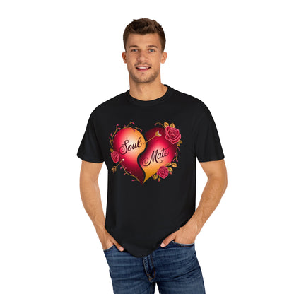 Comfort Colors 1717 Unisex Garment-Dyed T-shirt - "Soul Mate" Couple’s T-Shirts – Romantic Matching Valentine’s Day Gift