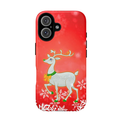Festive Reindeer No.3 – Santa Hat with Holiday Lights Design for iPhone, Samsung & Google Models