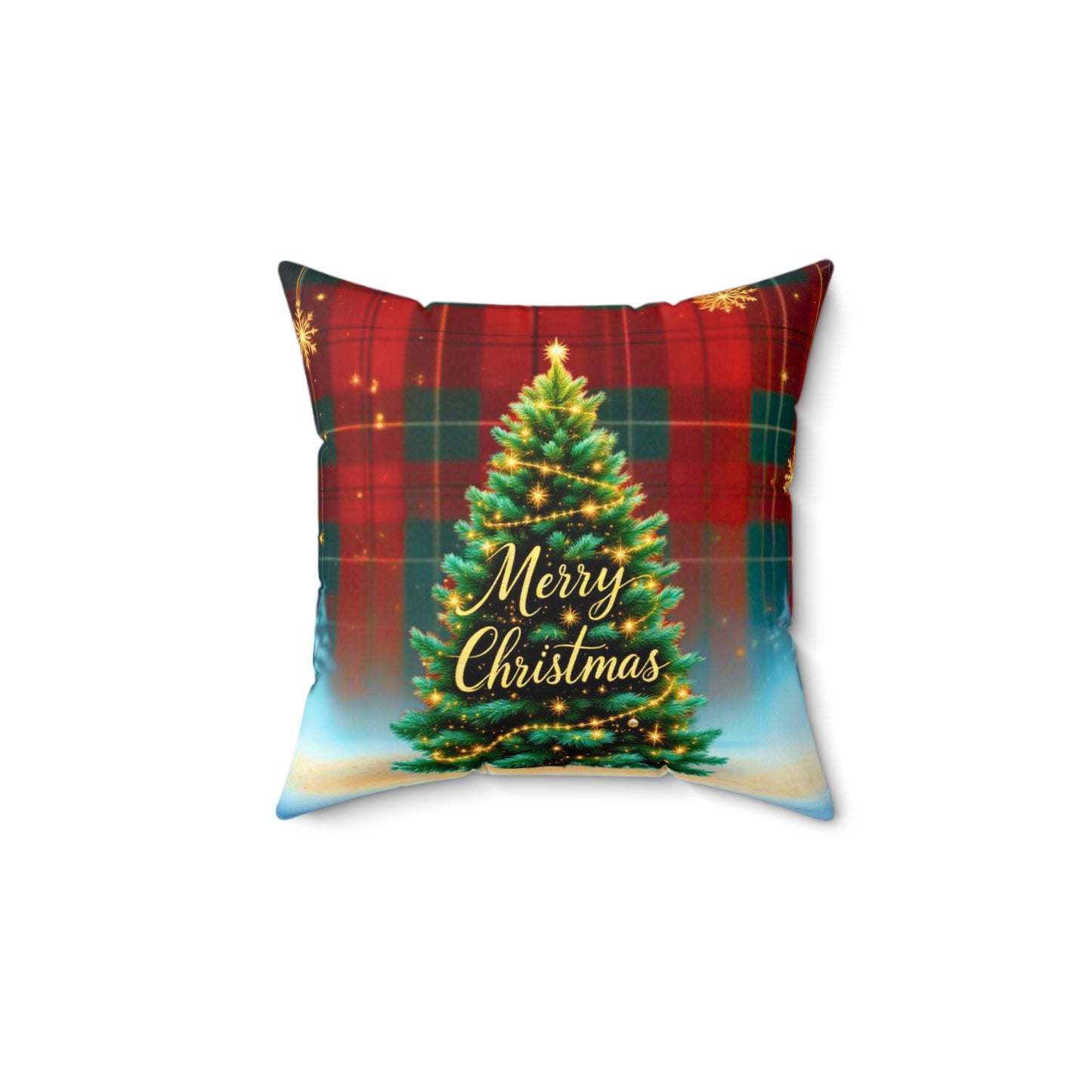 Elegant Christmas Tree Pillow – Merry Christmas Design