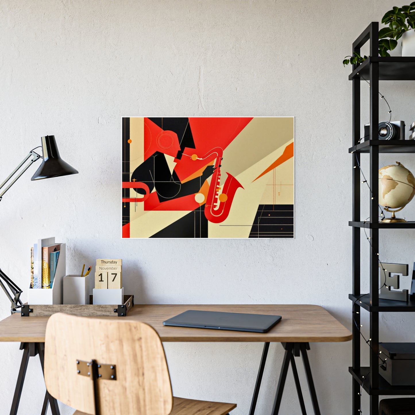 Jazz-Inspired Glossy Poster Art | Abstract Donna I
