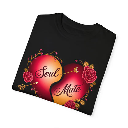 Comfort Colors 1717 Unisex Garment-Dyed T-shirt - "Soul Mate" Couple’s T-Shirts – Romantic Matching Valentine’s Day Gift