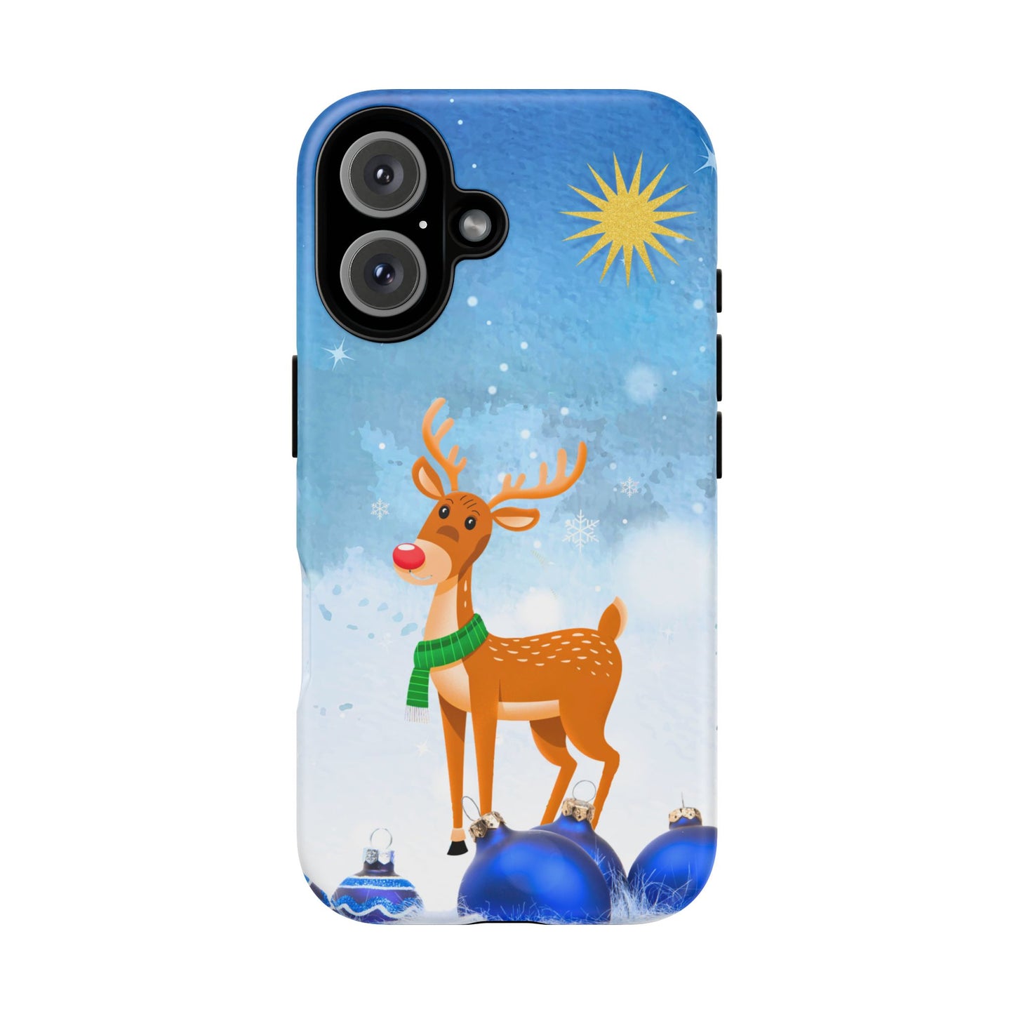 Festive Reindeer No.2 – Santa Hat with Holiday Lights Design for iPhone, Samsung & Google Models