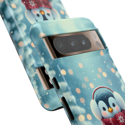Christmas Snuggles Penguin Phone Case