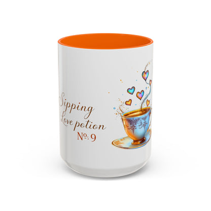 Sipping Love Potion No. 9 - Elegant Valentine Mug (11oz, 15oz)