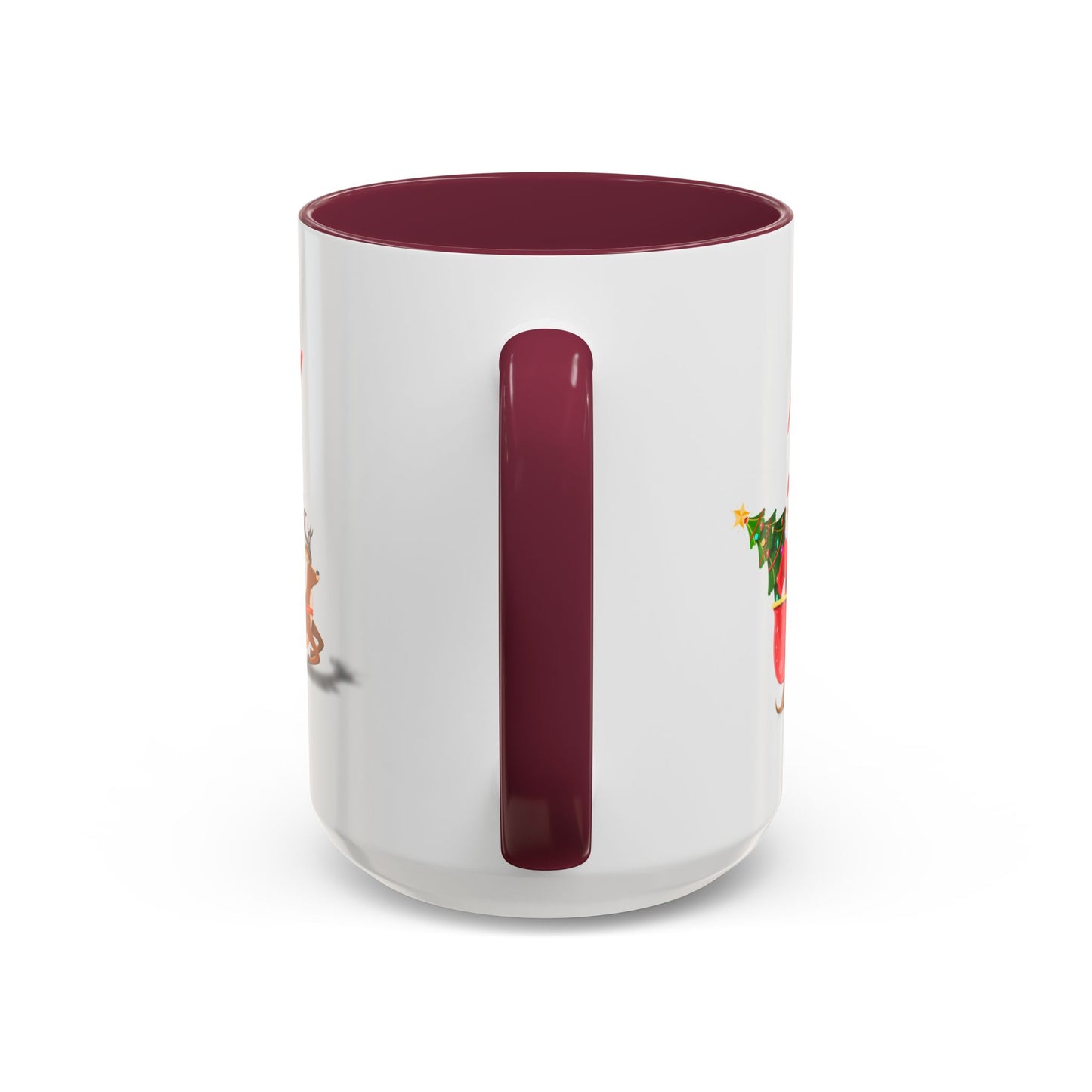 Merrily On High! Santa & Reindeer Mug